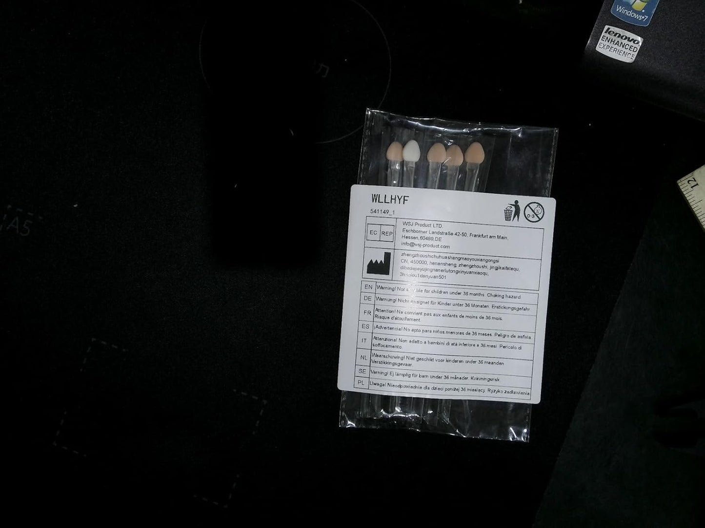 Eyeshadow Applicators Stick Sets Makeup Brushes for Women Sponge Double Sided Washable Reusable Professional Eye Shadow Makeup Applicator Tool for Girls (5Pcs, Black)