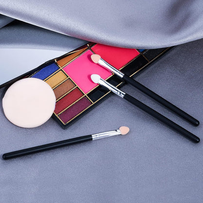 Eyeshadow Applicators Stick Sets Makeup Brushes for Women Sponge Double Sided Washable Reusable Professional Eye Shadow Makeup Applicator Tool for Girls (5Pcs, Black)
