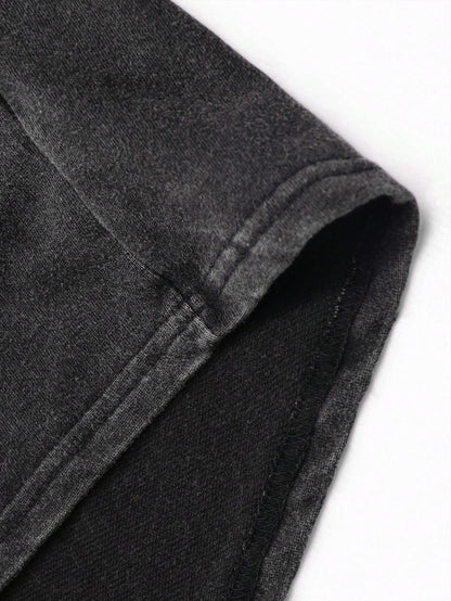 Manfinity EMRG Men'S Letter Printed round Neck Summer Short Sleeve T-Shirt